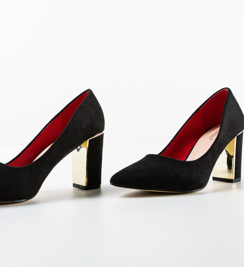 Pantofi Dama Marion Negri | Eleganți cu Toc - imagine 6