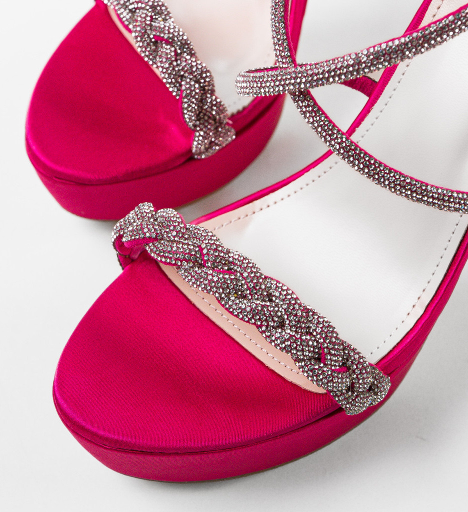 Sandale cu toc Welsh Fuchsia - Eleganță și Stil - imagine 7