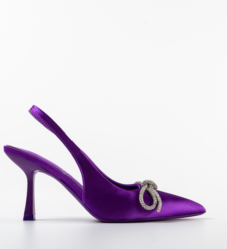 Pantofi cu Toc Atlanta Mov | Eleganță Modernă - imagine 5
