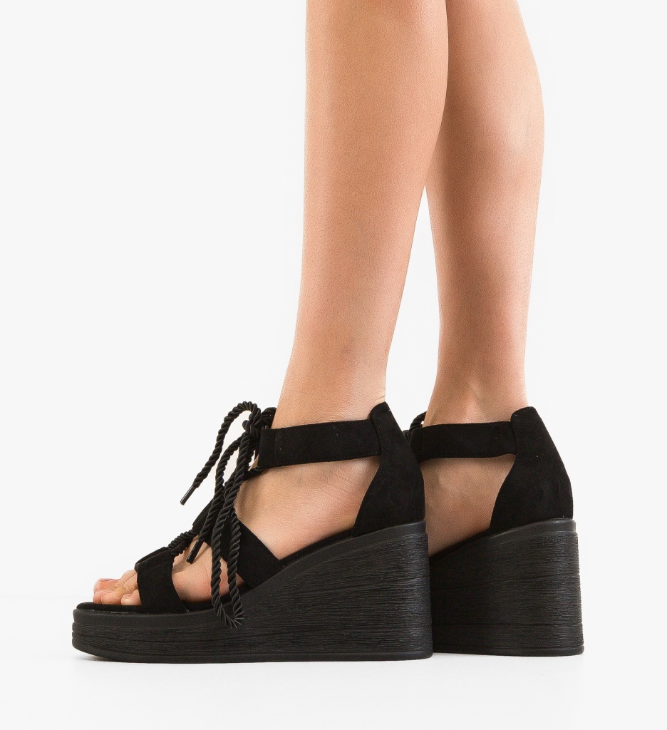 Sandale Platforme Esmee Negre | Toc Confort - imagine 2