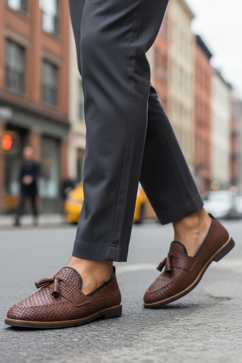 Mocasini Barbati Piele Eco Maro | Confort Premium - imagine 2