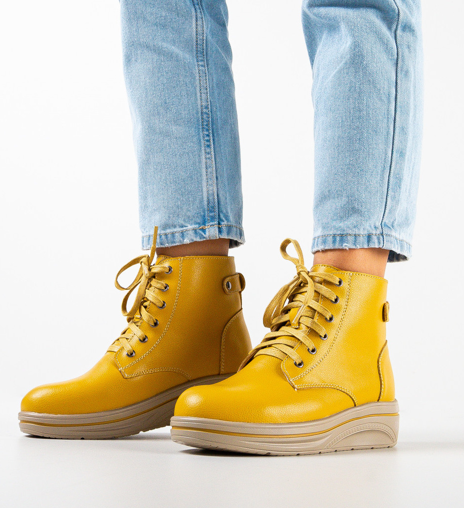 Pantofi Casual Lakiob Galbeni – Stil și Confort - imagine 3