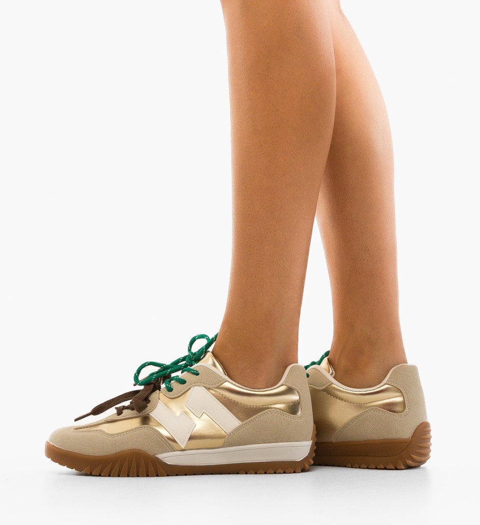 Pantofi Sport Velma Aurii - Stil și Confort - imagine 2