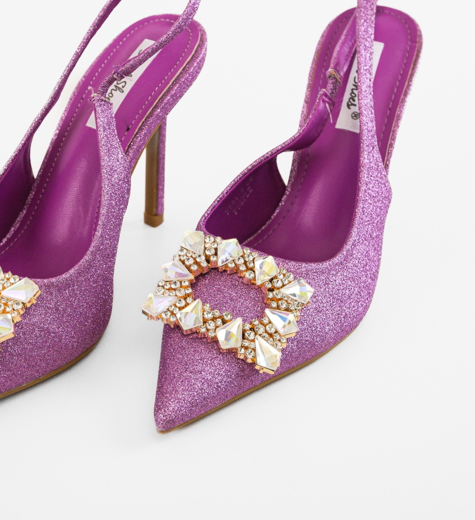 Pantofi Dama Mov cu Toc - Eleganță și Stil - imagine 4