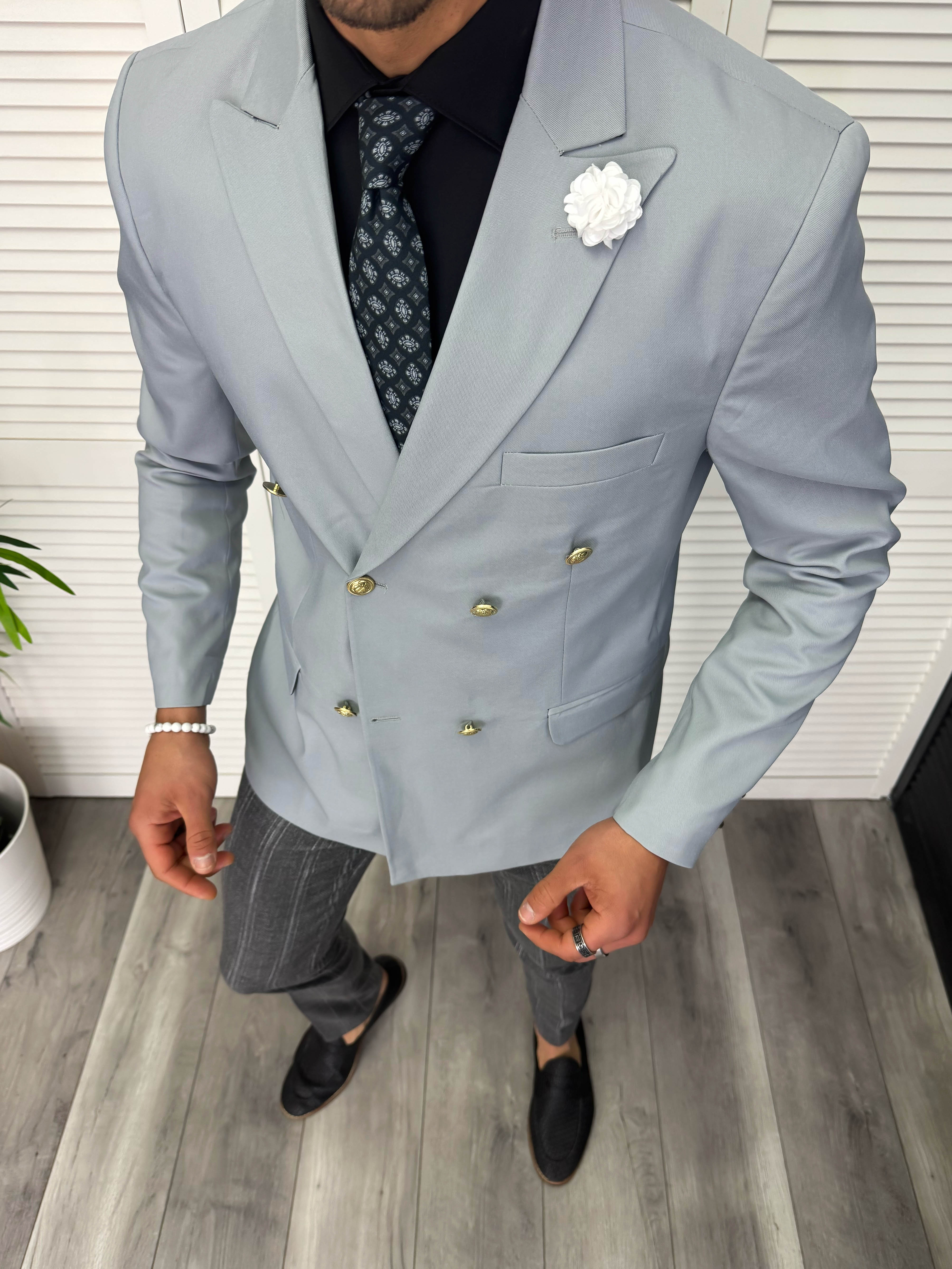 Tinuta Smart Casual Barbati Slim Fit 3 Piese