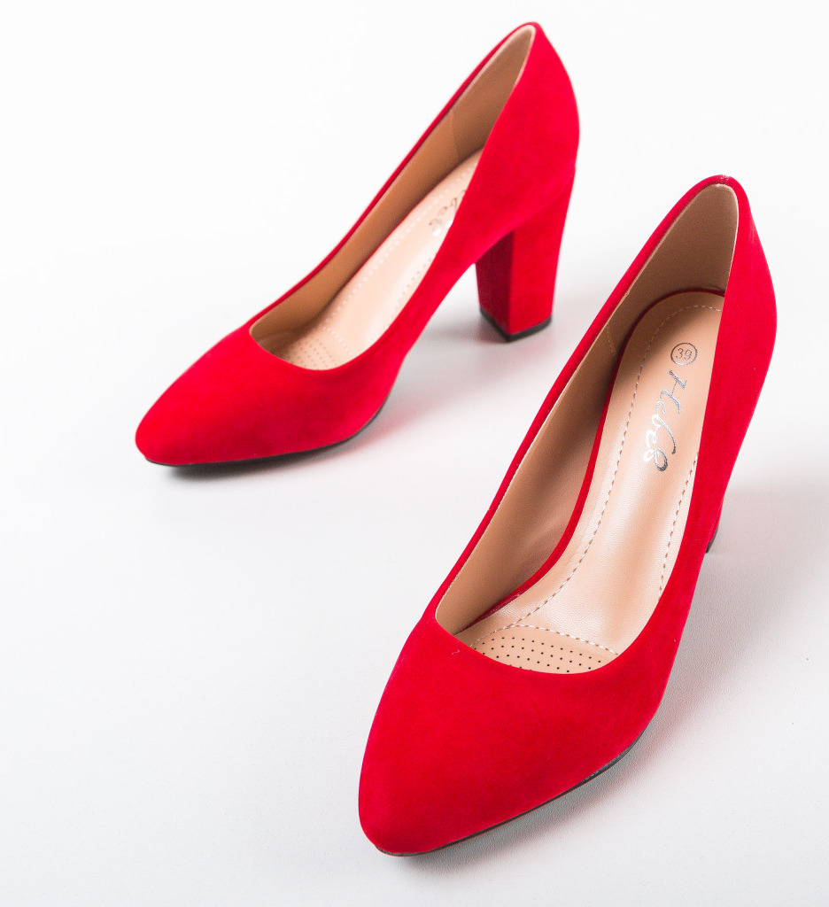 Pantofi Yaba Rosii cu Toc - Eleganță Asigurată - imagine 5