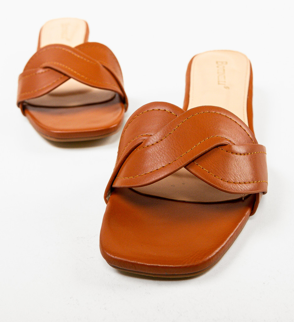 Papuci Dama Kardon Camel - Confort și Eleganță - imagine 5