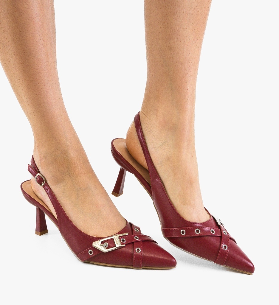 Pantofi Dama Lennox Grena Eleganți - imagine 3