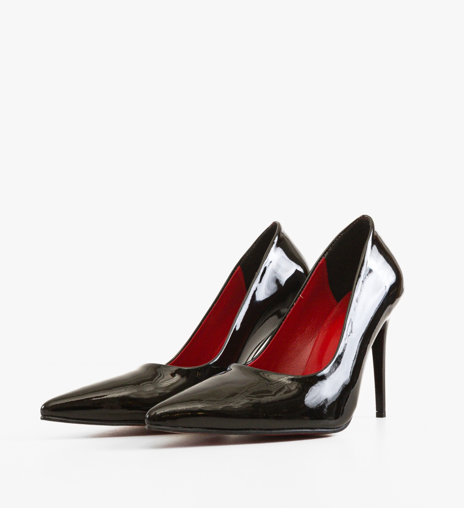 Pantofi Ryrato Negri Eleganți cu Toc - imagine 5