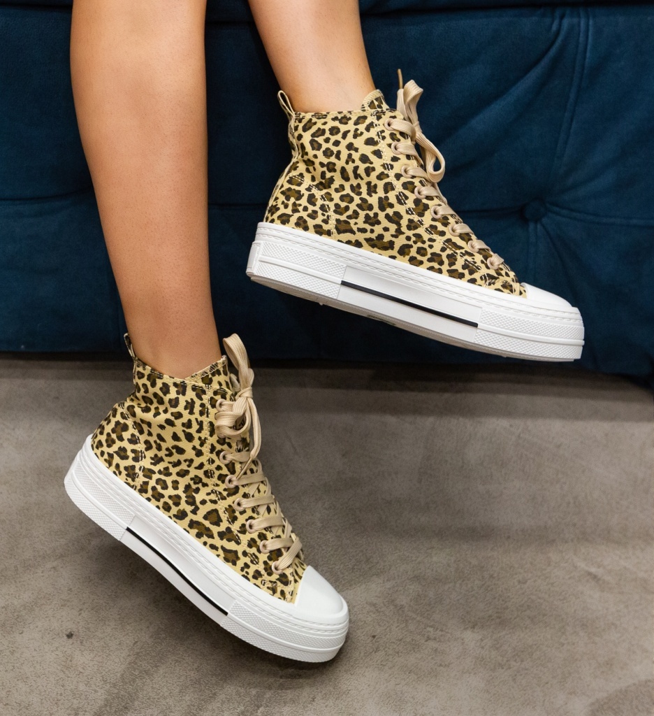 Sneakers Dama Sketty Print Comod & Modern - imagine 3