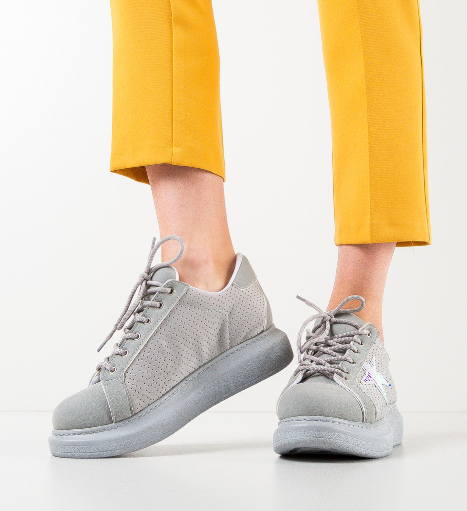 Sneakers Dama Feet Gri - Confort Sport - imagine 3