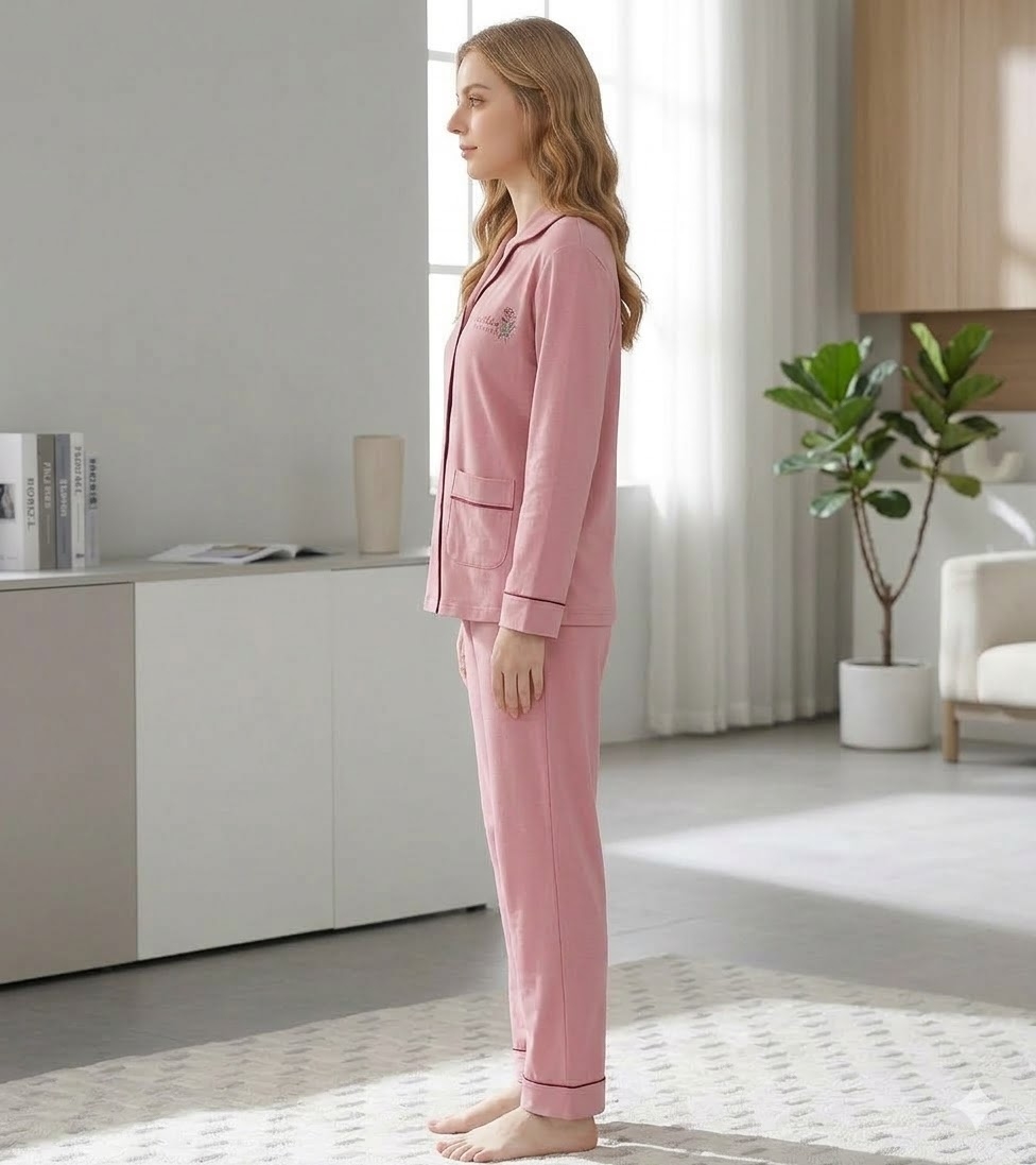 Pijama Dama Delis Warm Love 100% Bumbac - imagine 3
