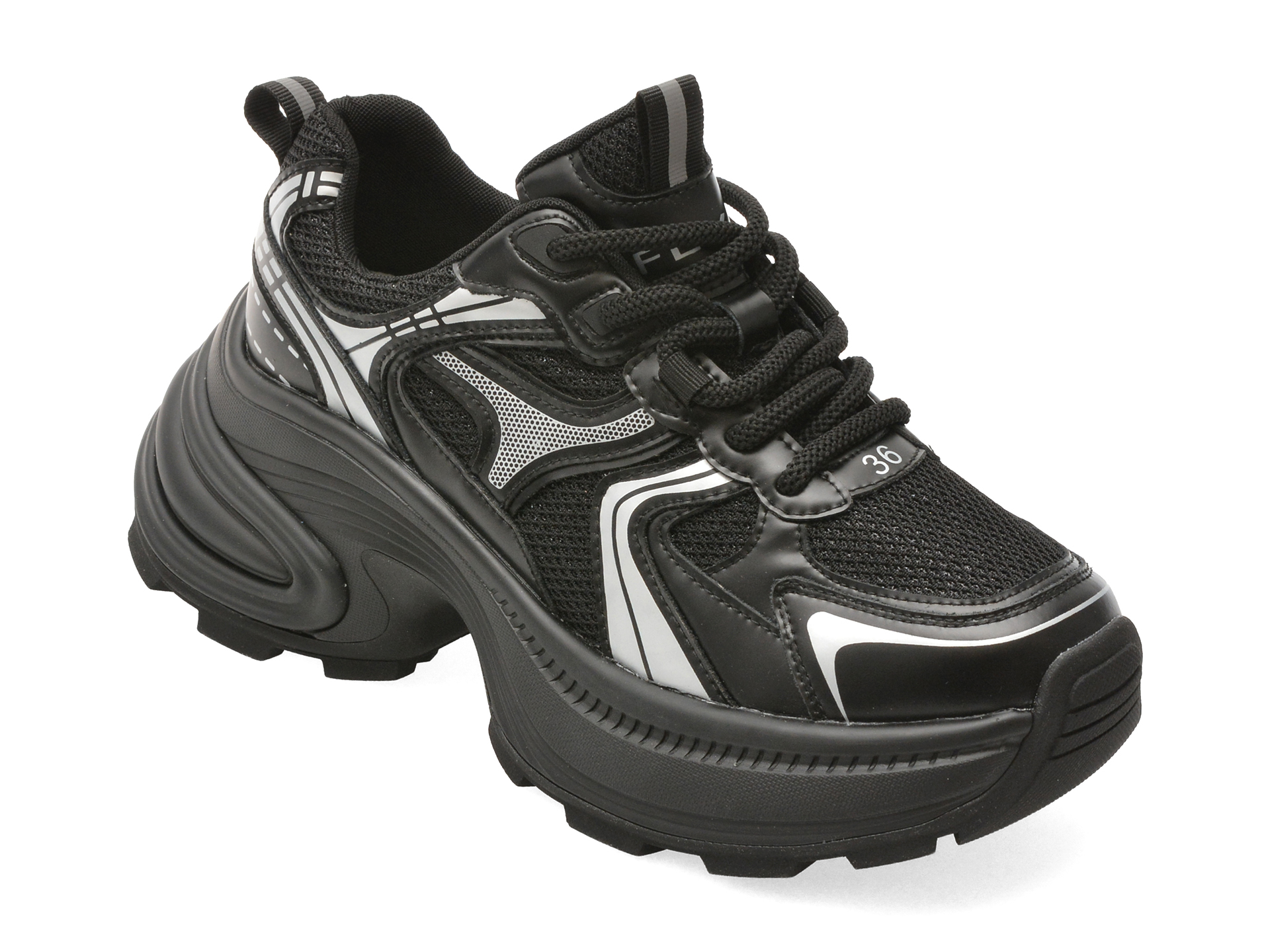Pantofi Sport FLAVIA PASSINI Negri, Piele Naturală
