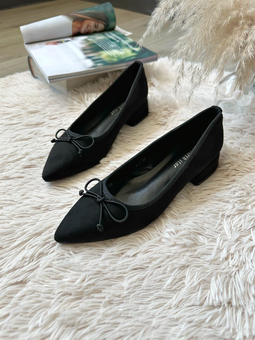 Pantofi Dama Negri Confortabili cu Toc Gros