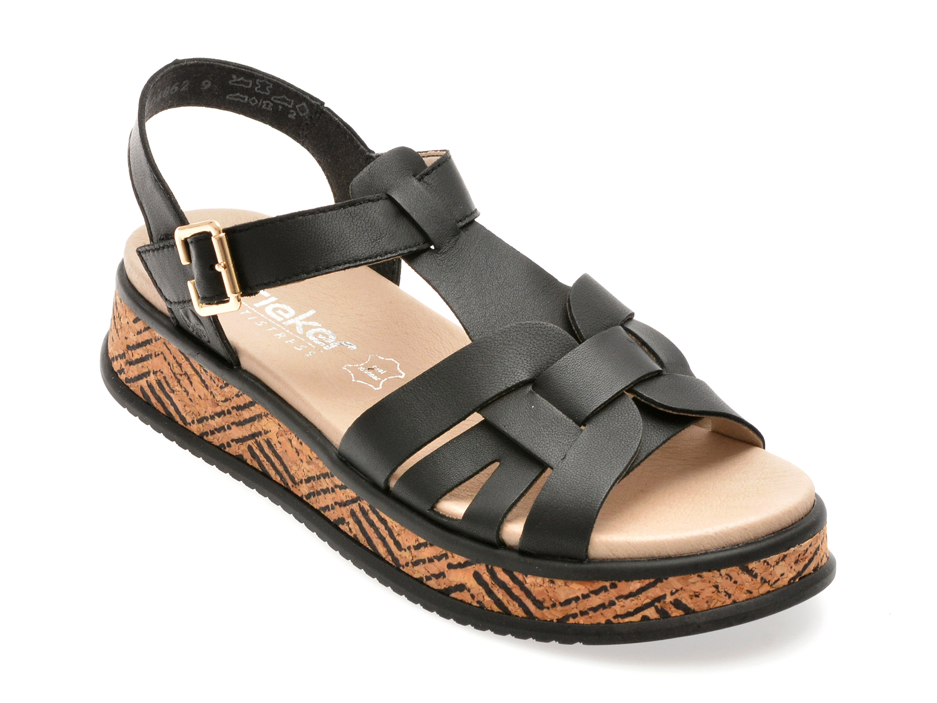 Sandale Rieker Negre cu Confort Maxim