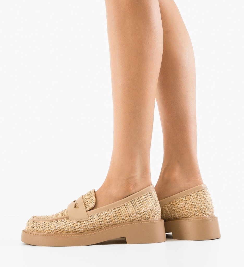 Pantofi Casual Nora Khaki - Confort & Stil - imagine 2