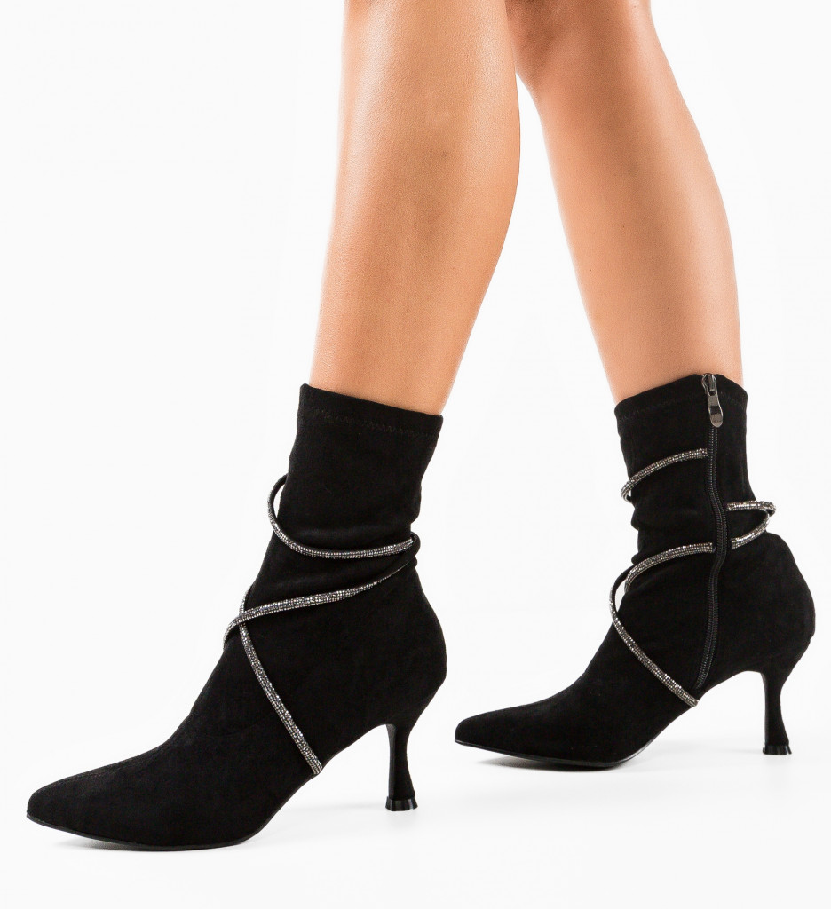 Botine Dama Naomi | Eleganță și Stil Negru - imagine 4