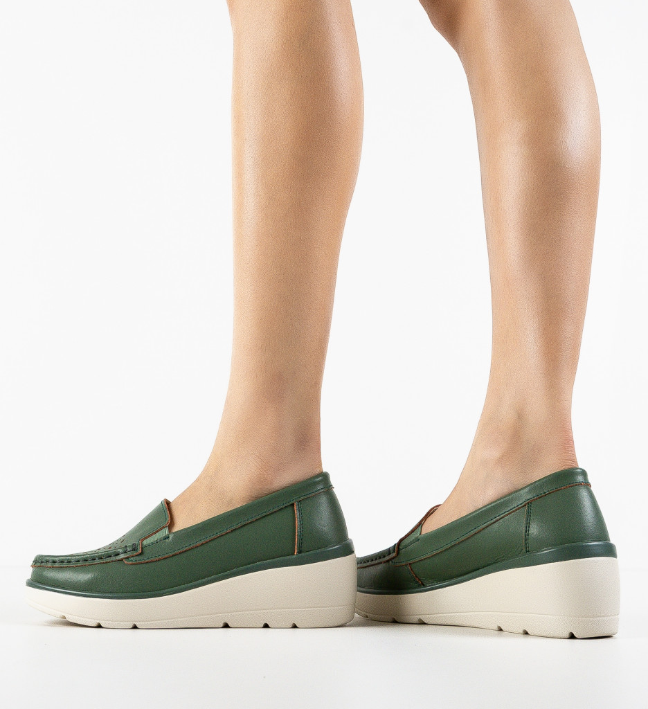 Pantofi Casual Verzi Atic | Confort Zilnic - imagine 3