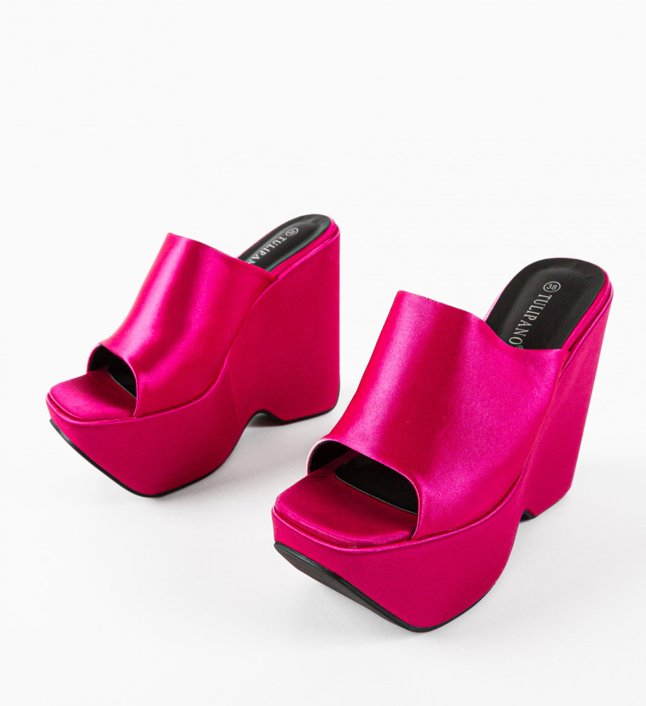 Sandale Saboti Kayleig Fuchsia - Confort și Stil - imagine 8