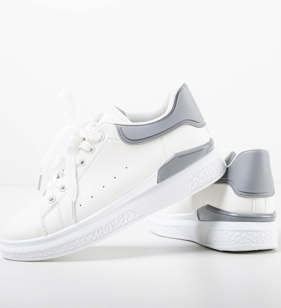 Pantofi Sport Nalam Albi | Confort Zilnic - imagine 5