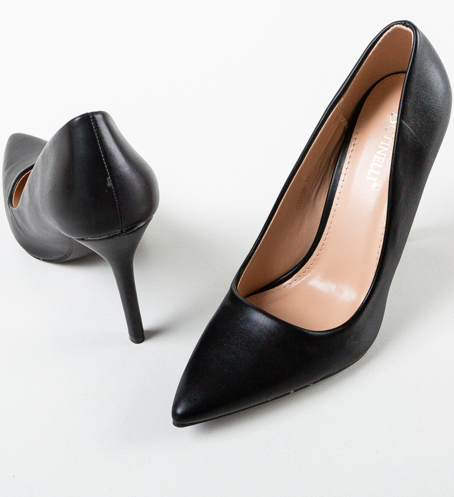 Pantofi cu Toc Chance Negri | Stil Sofisticat - imagine 8