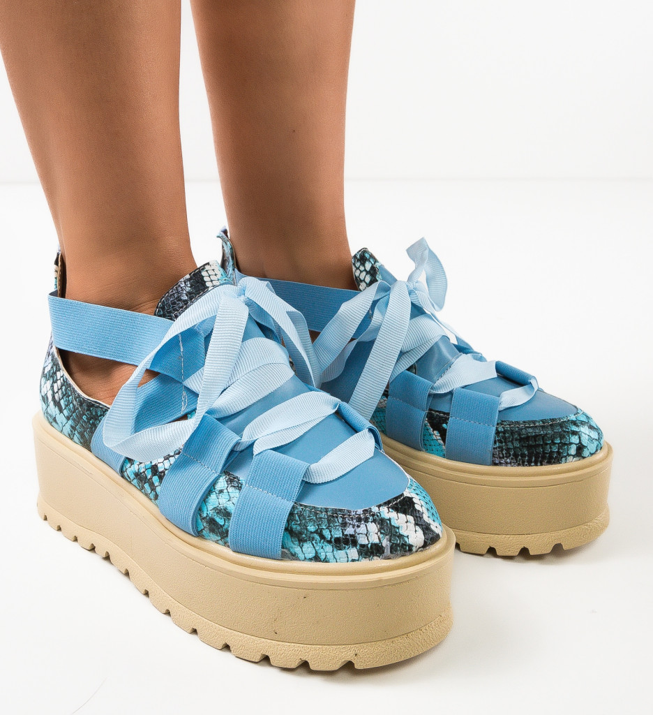 Pantofi Casual Albastri Pakler - Confort Zilnic - imagine 2