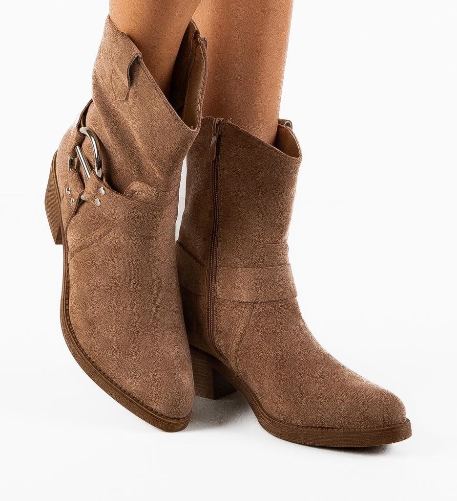 Botine Dama Szymo Khaki | Confortabile - imagine 2