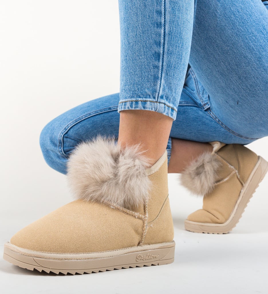 Cizme Tip Ug Rojas Bej | Confort și Stil - imagine 2