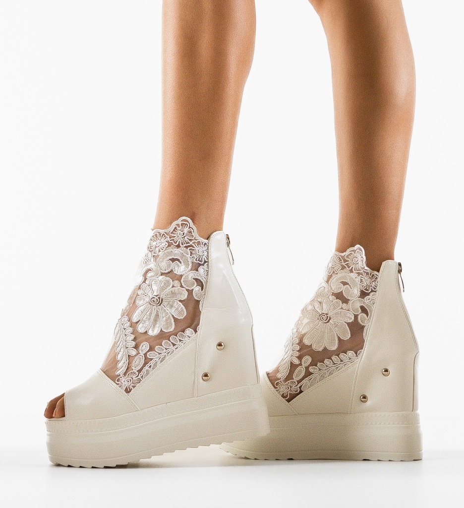 Platforme Dama Albe | Stil si Eleganta - imagine 3