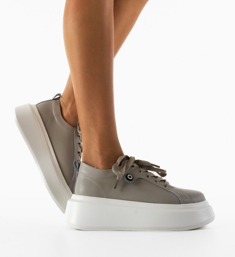 Pantofi Casual Nuandre Gri Confort Stil