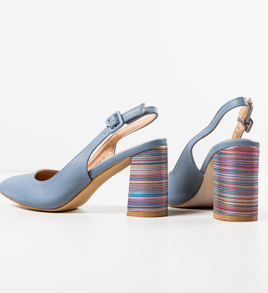 Pantofi Toc Soka Albastru - Eleganță și Stil - imagine 6