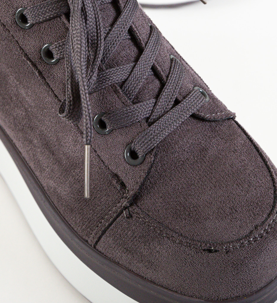 Pantofi Casual Kampus Gri - Confort și Stil Urban - imagine 5