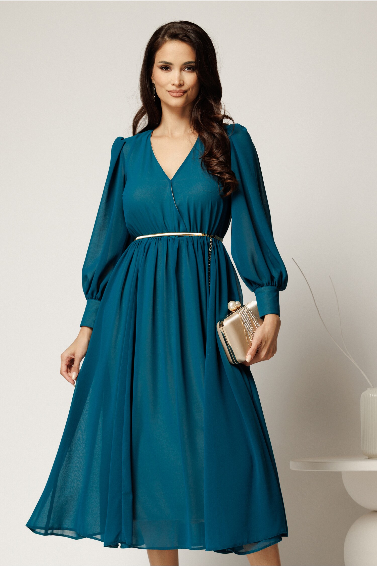 Rochie DY Fashion Turcoaz Eleganta pentru Cununie