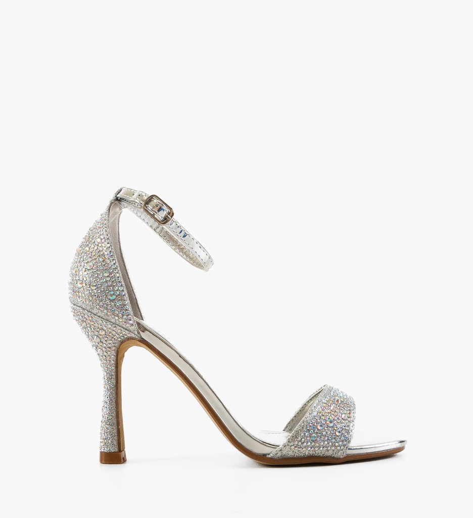 Sandale cu Toc Bryn Argintii | Eleganță Asigurată - imagine 4