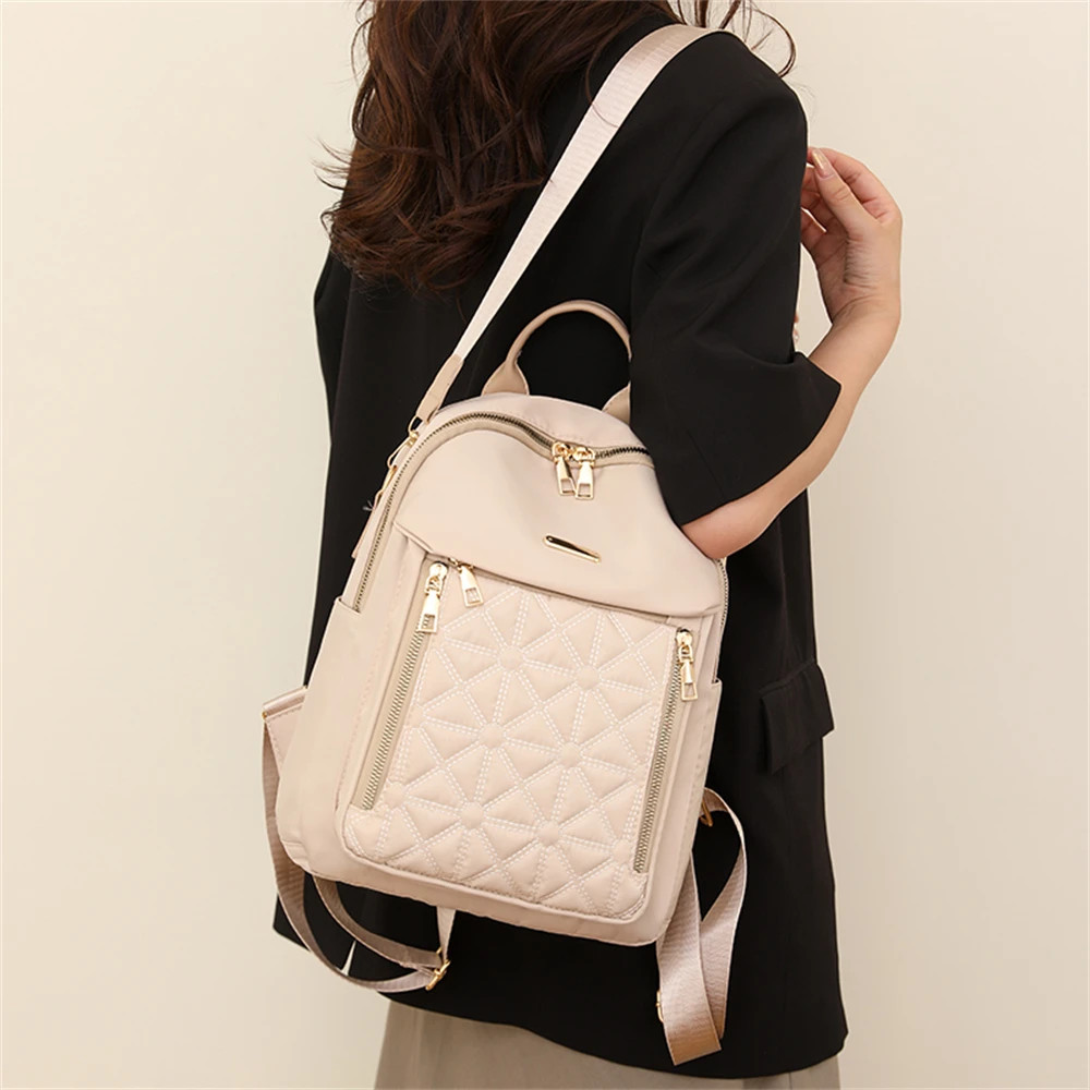Rucsac de dama Delis Cybele GT2624, Crem, impermeabil - imagine 5