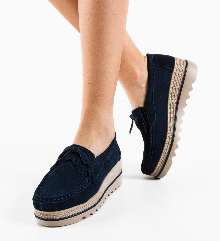 Pantofi Casual Hipok Bleumarin | Confort Asigurat - imagine 3