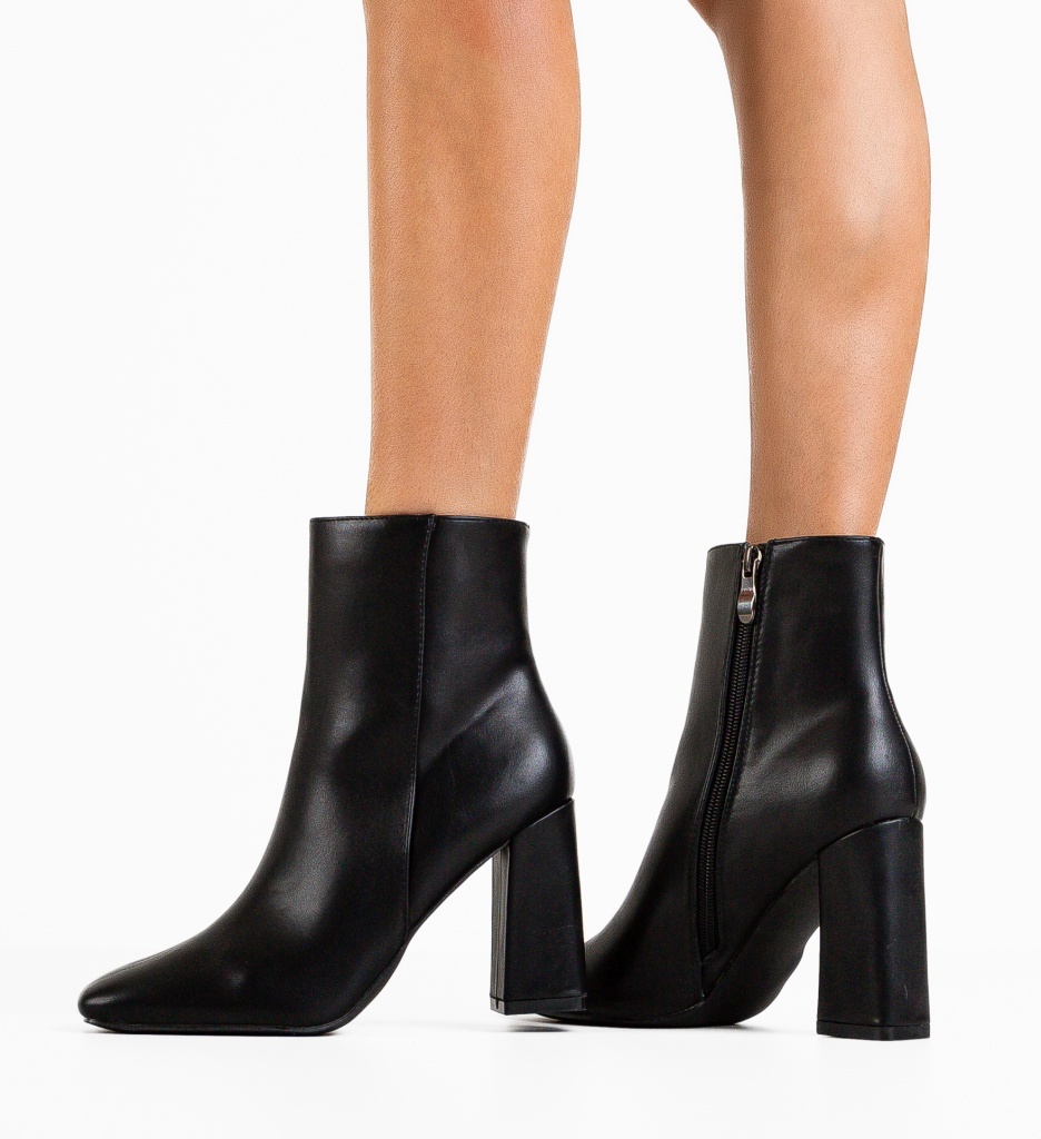 Botine Dama Rowan Negre - Eleganță și Stil