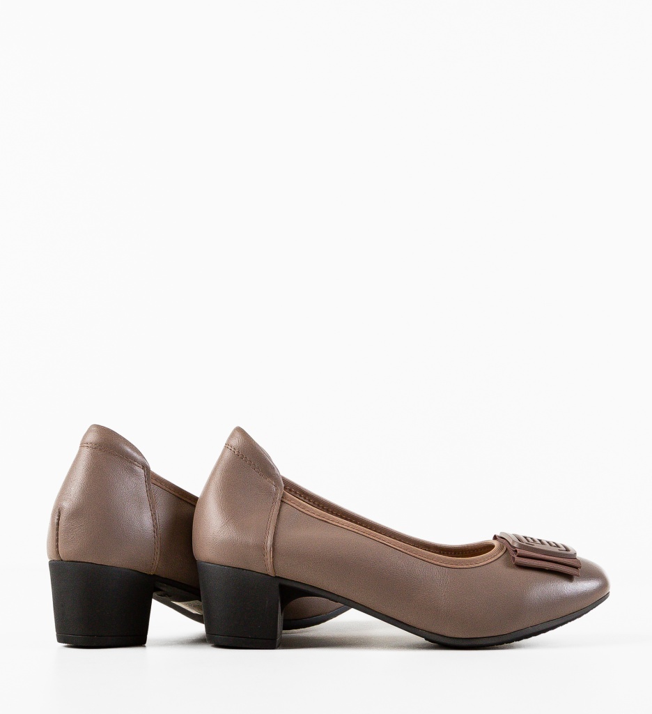 Pantofi Bobbi Mov Eleganți cu Toc - imagine 5