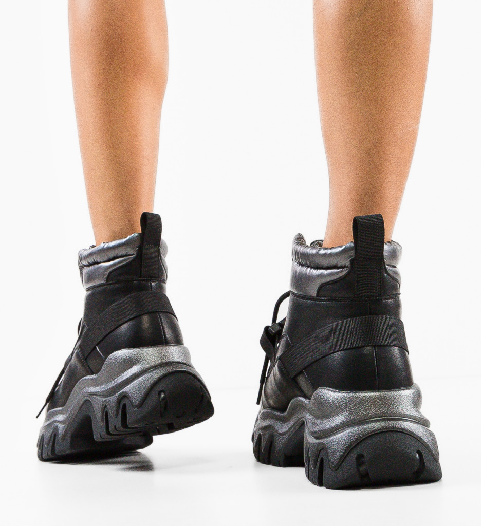Sneakers dama Gelini Negri - Confort și Stil Urban - imagine 2