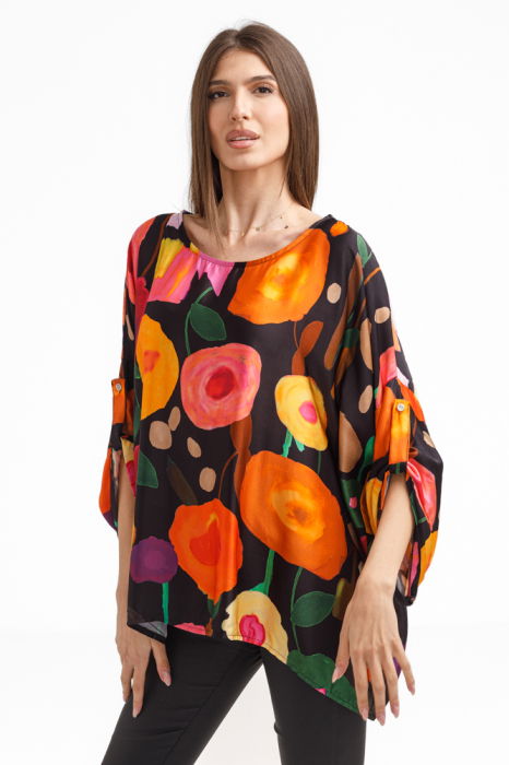 Bluza Matase Eleganta cu Imprimeu Floral | Shopika