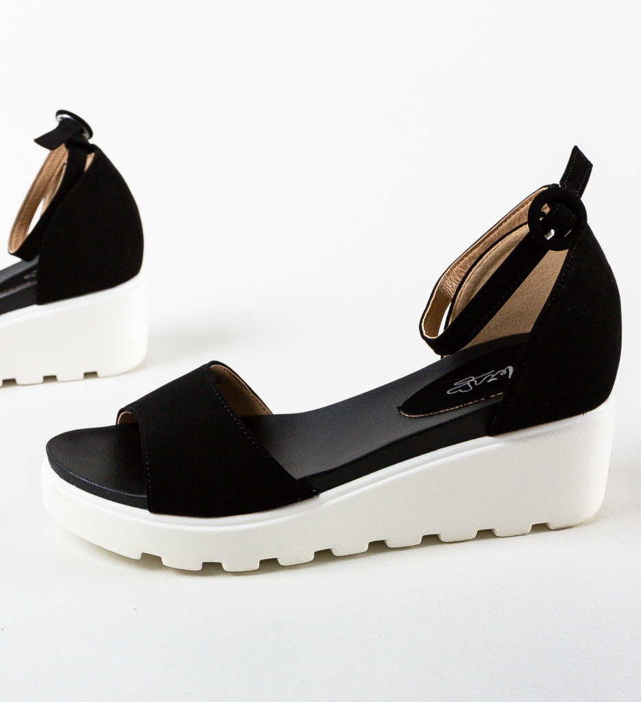 Sandale Platforme Leonida Negre | Stil Confortabil - imagine 5