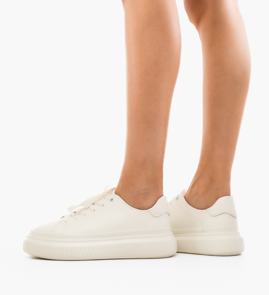 Sneakers Spoke Dama Albi - Confort și Stil - imagine 3