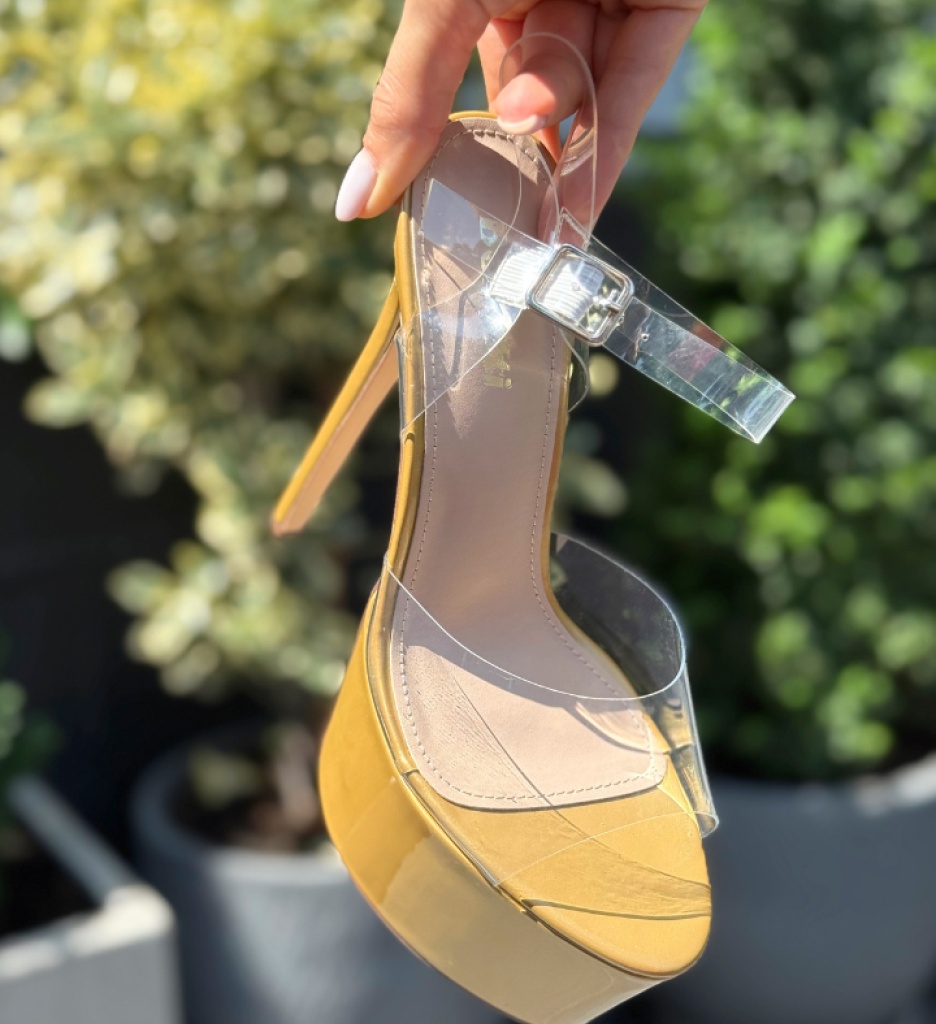 Sandale cu Toc Kimiko Aurii - Eleganță și Stil - imagine 2