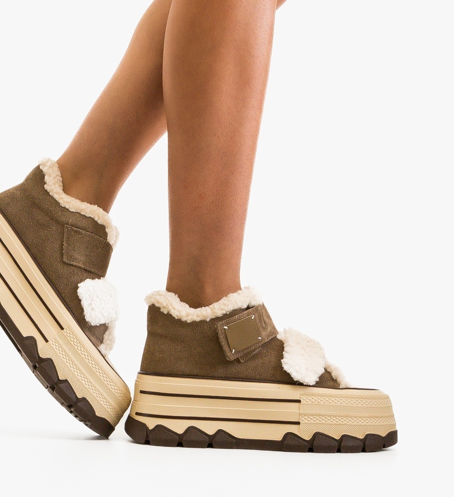 Sneakers Ojuh Khaki Dama - Confort și Stil Urban