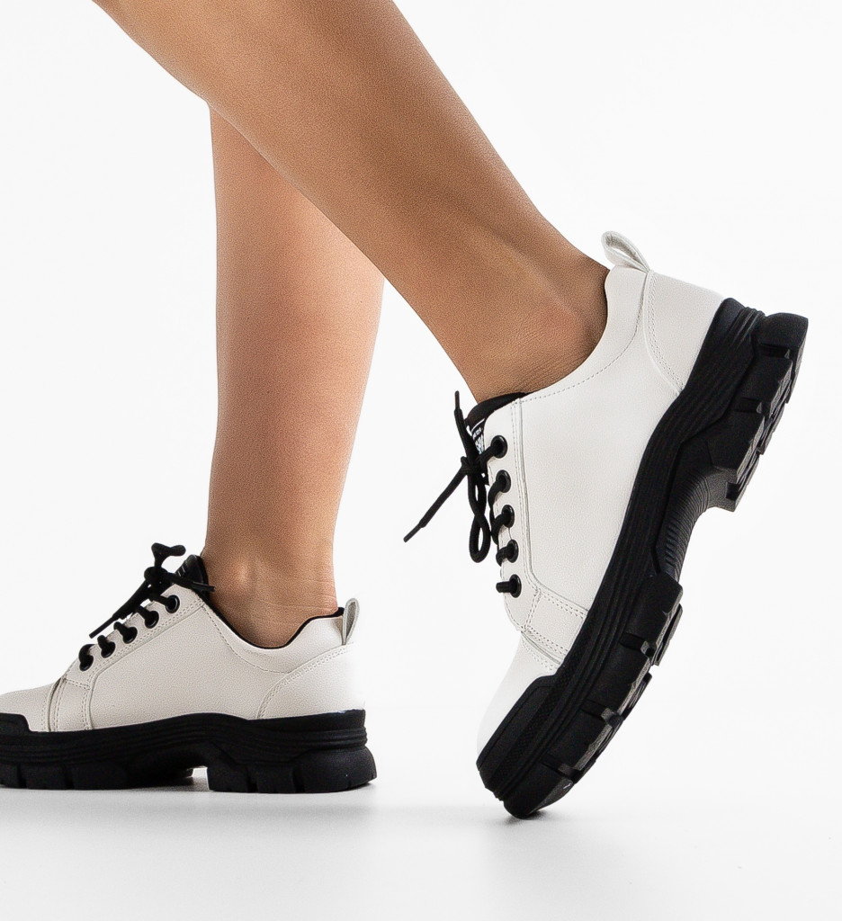 Pantofi Tillie Albi | Confort și Stil Casual - imagine 3