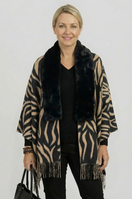 Esarfă Elegantă Shopika cu Blană Ecologică