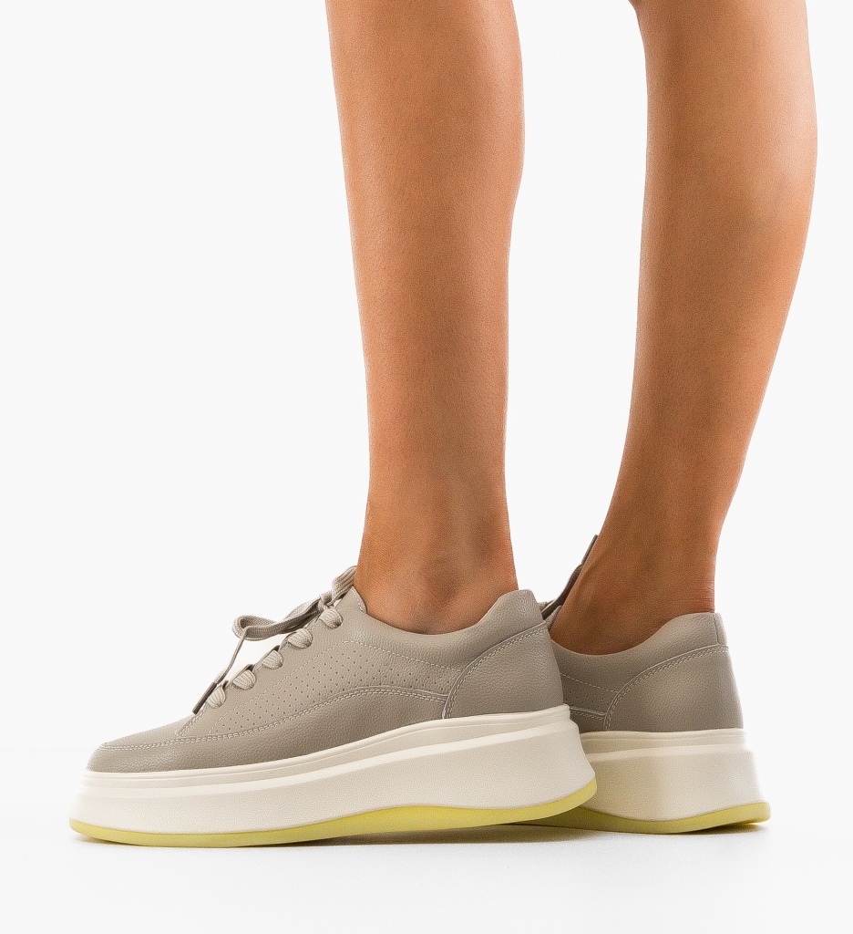 Sneakers Dama Ronda Gri | Confort & Stil Urban - imagine 3