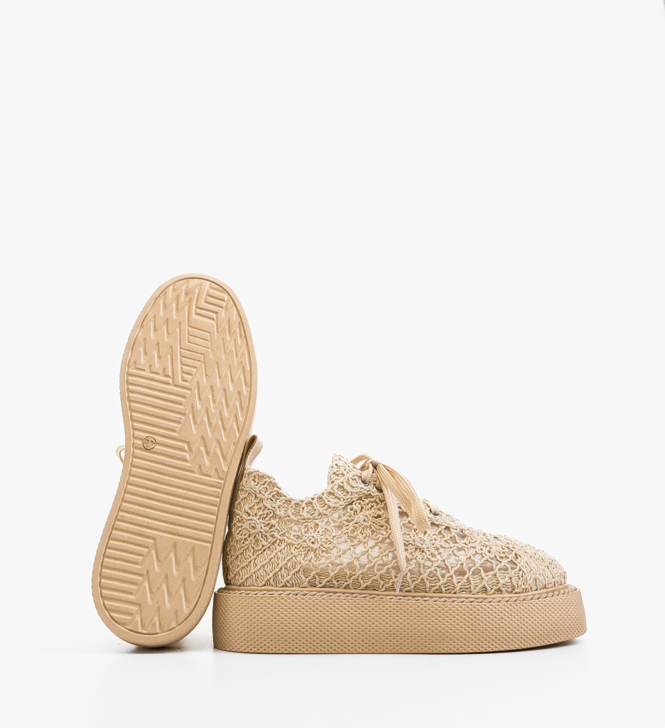 Pantofi Casual Ystory Bej - Confort Stilat - imagine 4