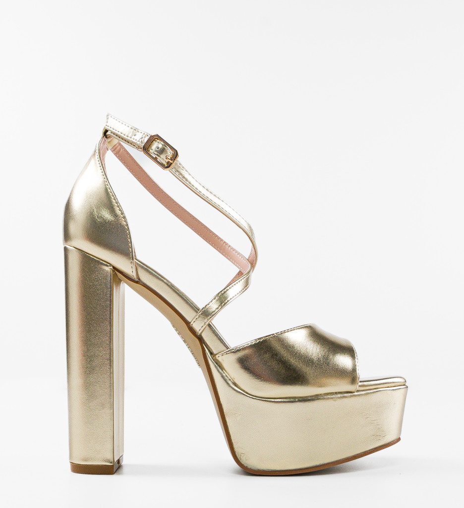 Sandale cu Toc Stella Aurii - Eleganță de Ocazie - imagine 4