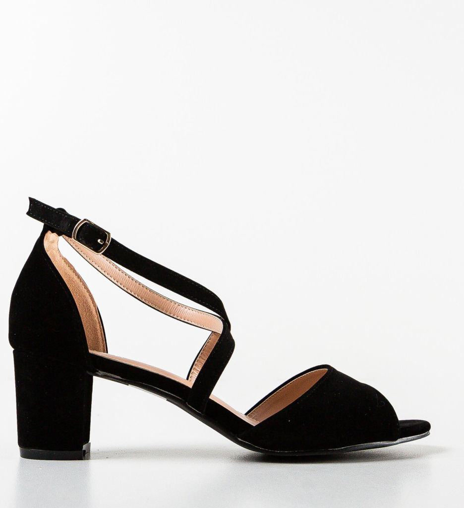 Sandale Tyga Negre cu Toc Elegant - imagine 4